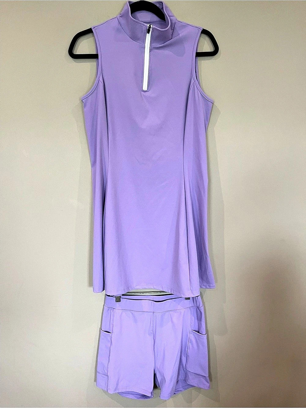 Airy Half Zip 2-Piece Set Purple Golf Dress Size Medium